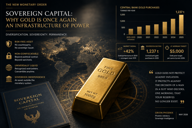 SOVEREIGN CAPITAL: WHY GOLD IS ONCE AGAIN BECOMING AN INFRASTRUCTURE OF POWER